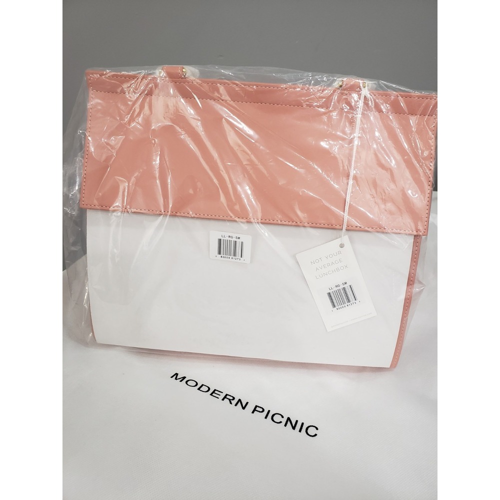 NEW Modern Picnic‎ The Large Luncher Vegan Leather Bag Lunch Dusty Rose